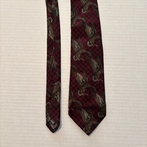 Vintage Robert Talbott Red and Brown Duck Pattern Tie
